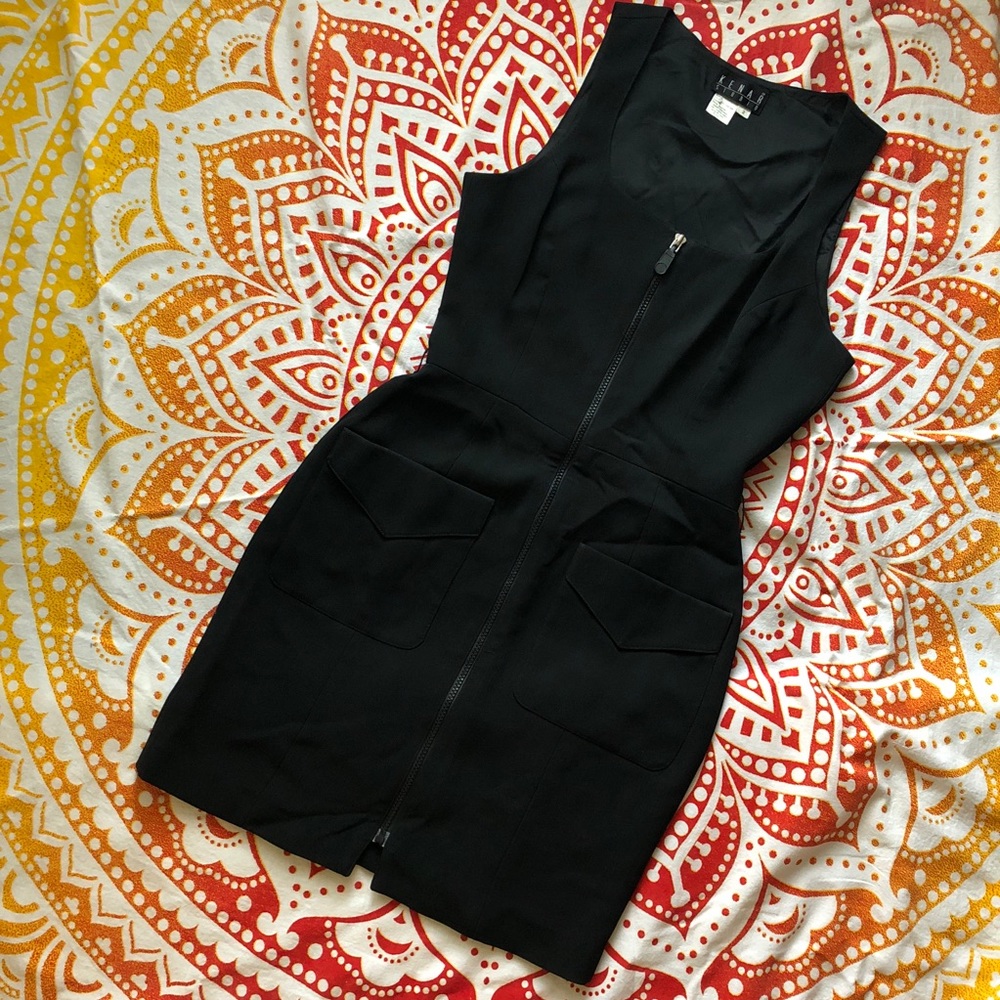 Kenar black bodycon dress